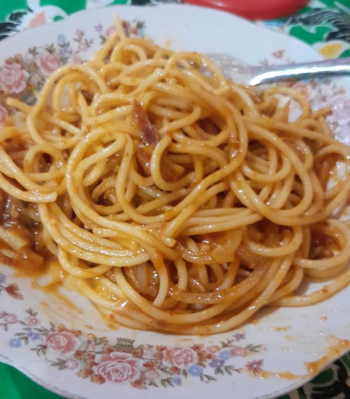 spagethi rumahan sehat
